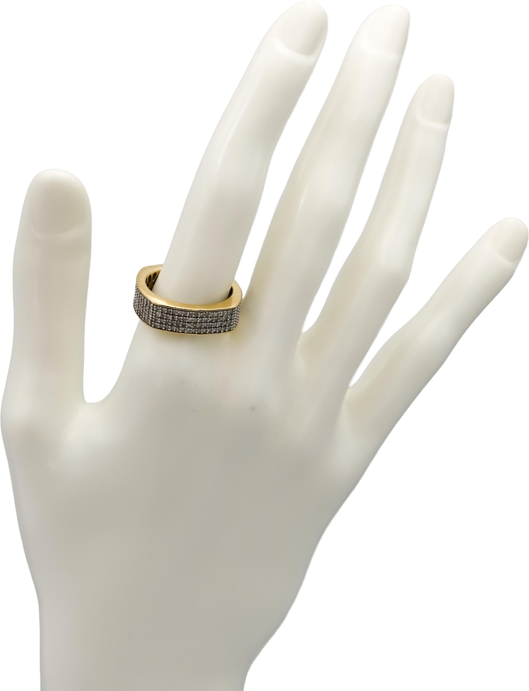 14k Yellow Gold Round Diamond Pave Men's Eternity Band Ring 1.0CT Size 8