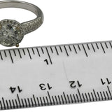 18k White Gold Round Diamond Engagement Ring 2.75CT w/ 2.25CT Center Size 6.75