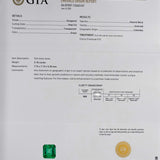 GIA Certified Platinum Colombian Emerald and Diamond Ring 3.06CT Size 6.5