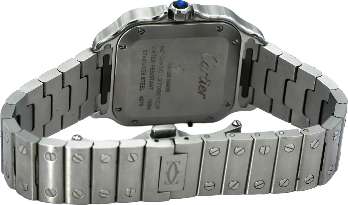 CARTIER Stainless Steel Santos De Cartier Medium 35mm Automatic Watch Ref 4075