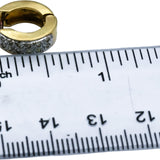 14k Yellow Gold Round Diamond Huggie Hoop Earrings 0.25CT