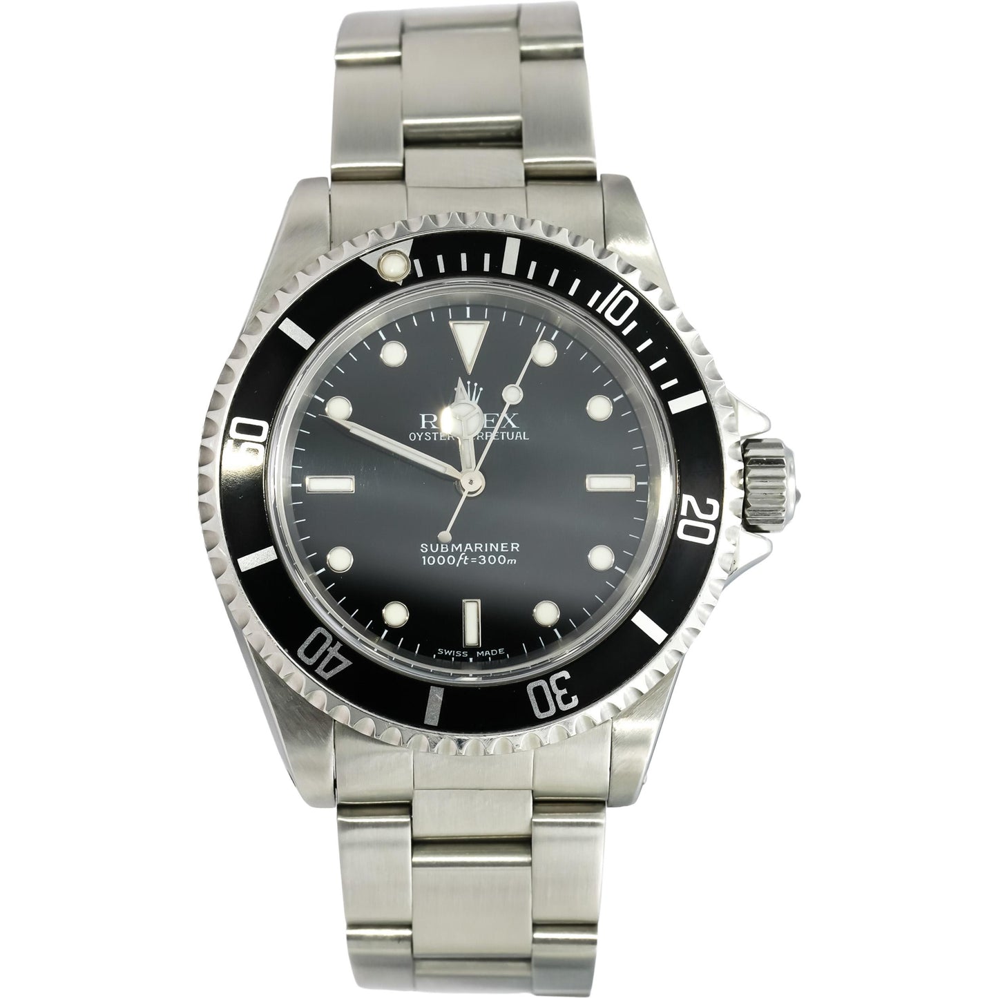 ROLEX Stainless Steel Submariner No Date Black Dial Automatic Watch Ref. 14060M