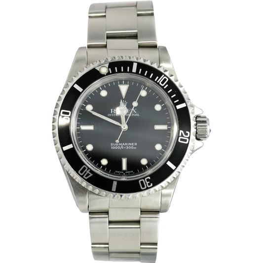 ROLEX Stainless Steel Submariner No Date Black Dial Automatic Watch Ref. 14060M