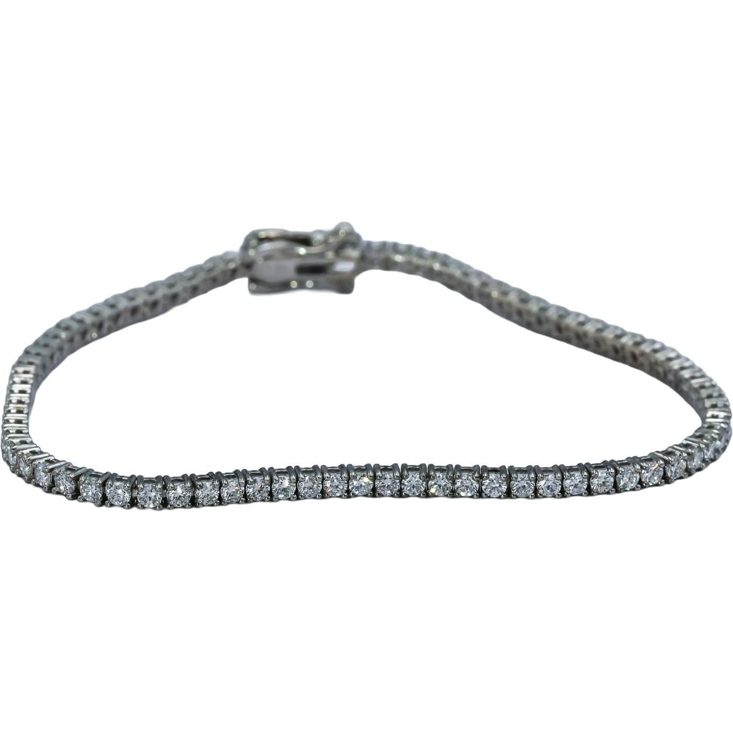 14k White Gold VS Round Diamond Tennis Bracelet 2.75CT