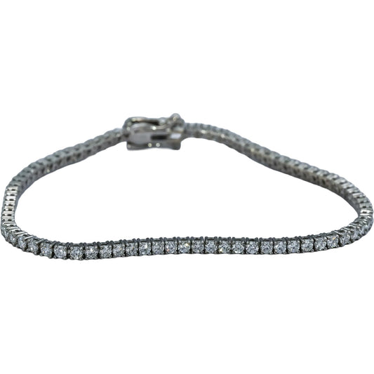 14k White Gold VS Round Diamond Tennis Bracelet 2.75CT
