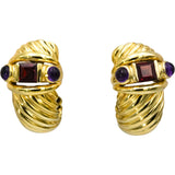 DAVID YURMAN 14k Yellow Gold Assorted Gemstone Renaissance Shrimp Earrings