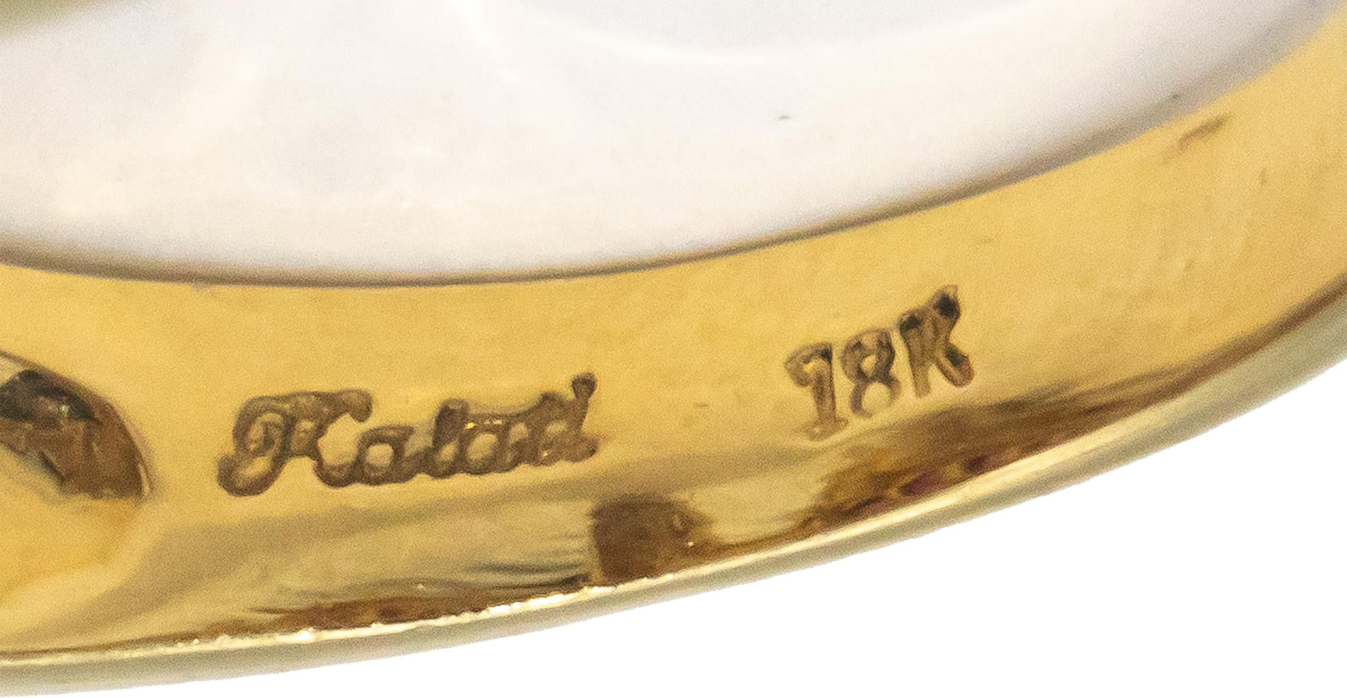 KALATI 18k Yellow Gold 0.71CT Diamond and Ruby Knot Ring Size 8