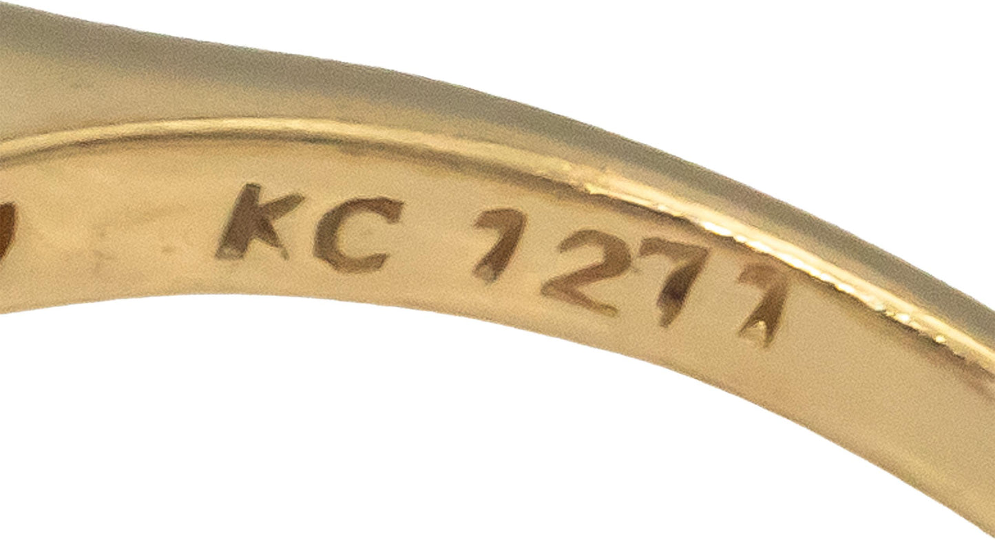 KALATI Designer 14k Yellow Gold 1.15CT Diamond and Tanzanite Ring Size 6