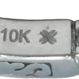 10k White Gold Diamond Inside Out Hoop Huggie Earrings 1.50CT
