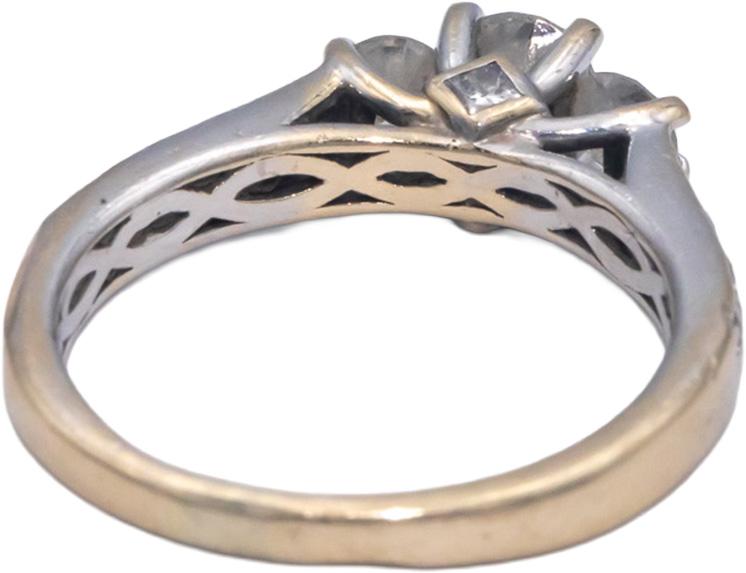 14k White Gold 0.75CT Round Cut Diamond Ring Size 5.75