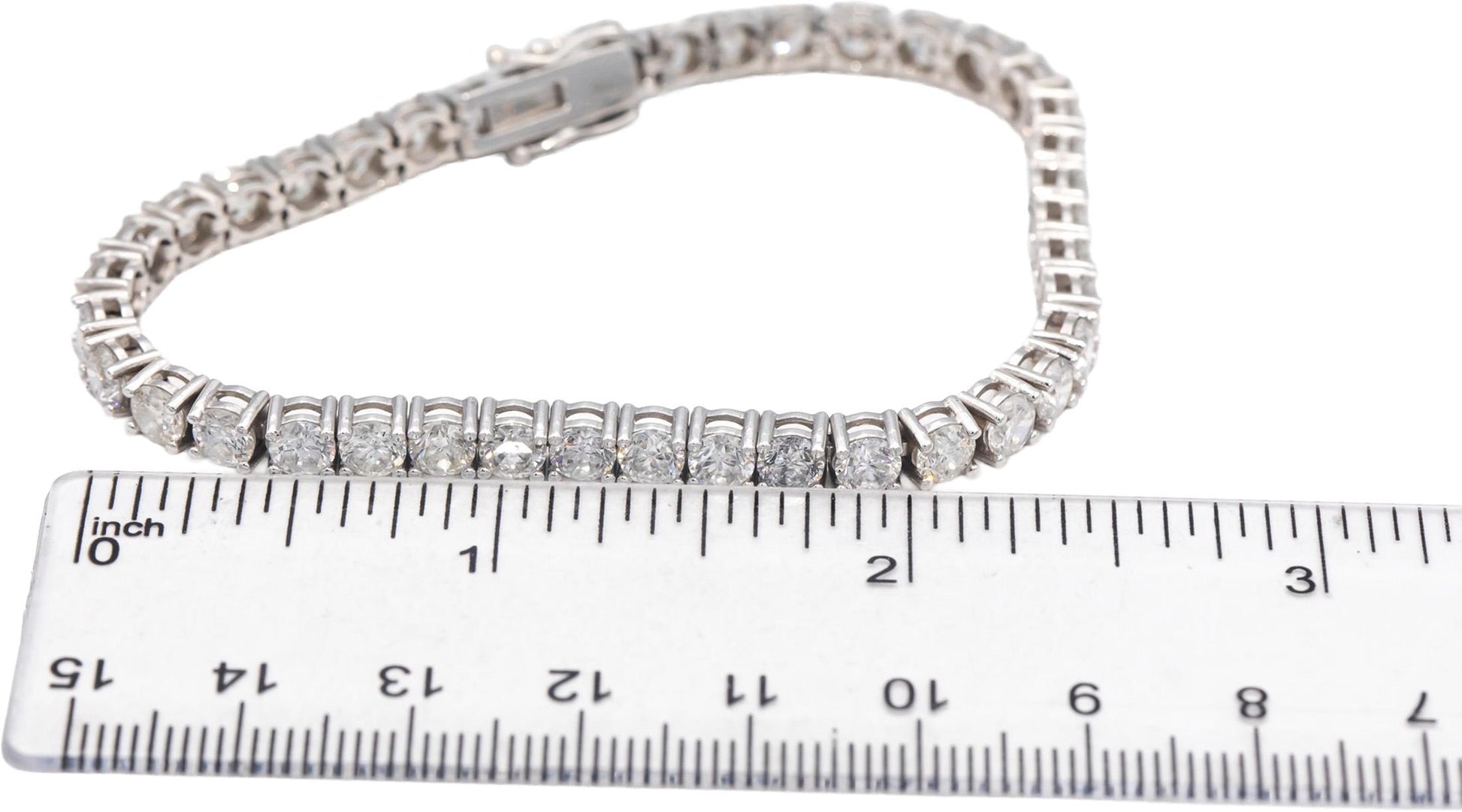 Diamond 14k White Gold Jewelry Round Cut Tennis Bracelet 11.56CT