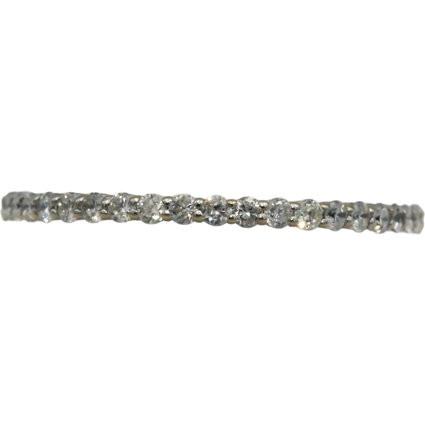 18k White Gold 0.50CT Round Cut Diamond Eternity Band Stackable Ring Size 6.5