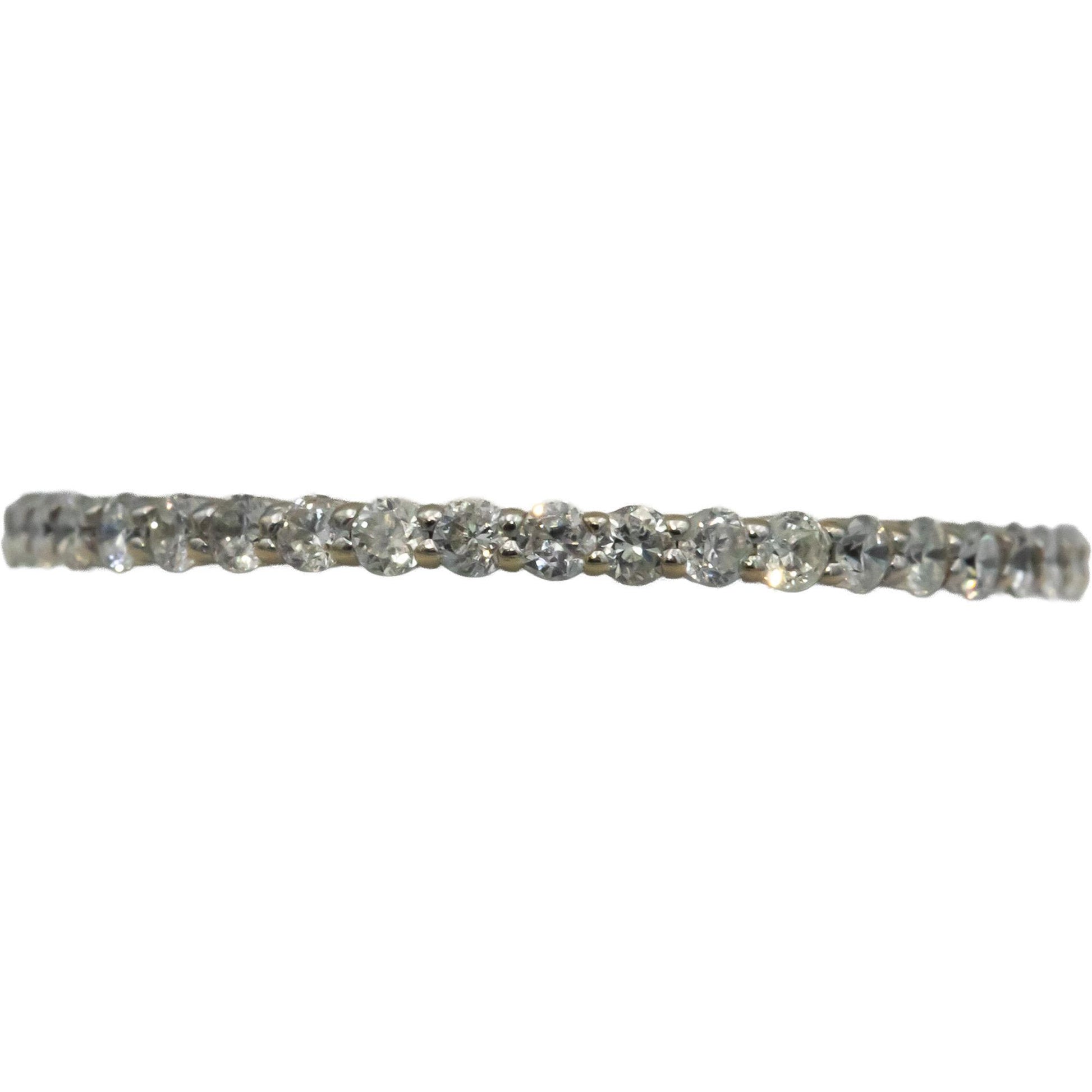 18k White Gold 0.50CT Round Cut Diamond Eternity Band Stackable Ring Size 6.5