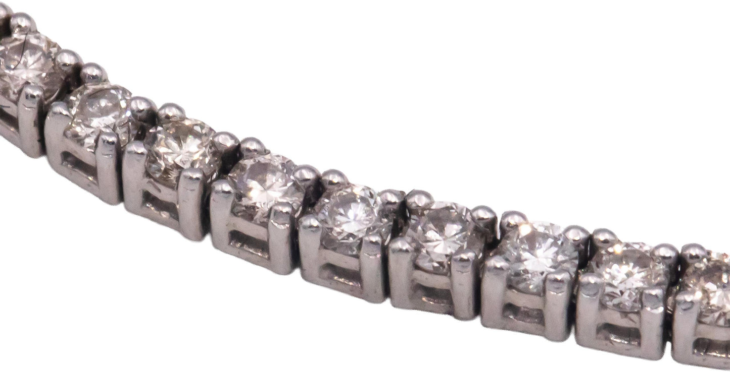 14k White Gold Jewelry 2.05CT Round Cut Diamond Tennis Bracelet