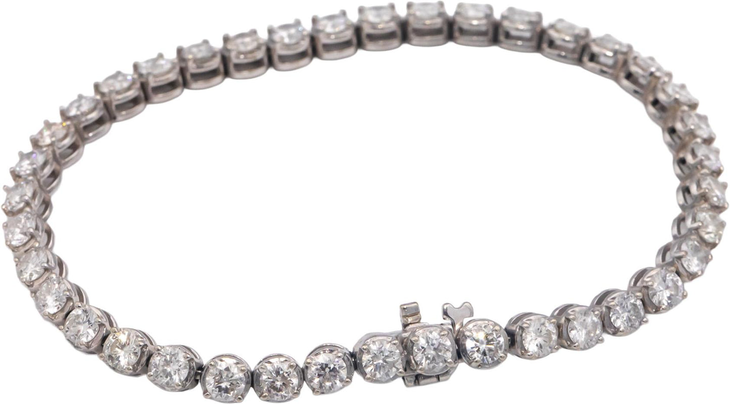 Diamond Round Cut 14k White Gold Jewelry Tennis Bracelet 6.0CT
