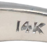Vintage 1950s 14k White Gold Round Diamond Band Ring 0.15CT Size 6