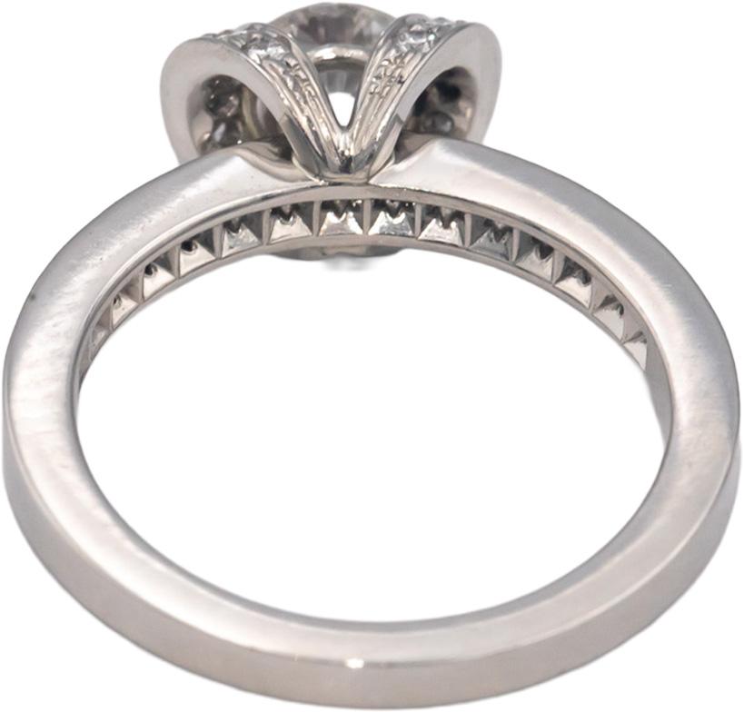 TIFFANY & CO. Platinum 0.75CT Diamond Engagement Ring w/ .53CT Center Size 5