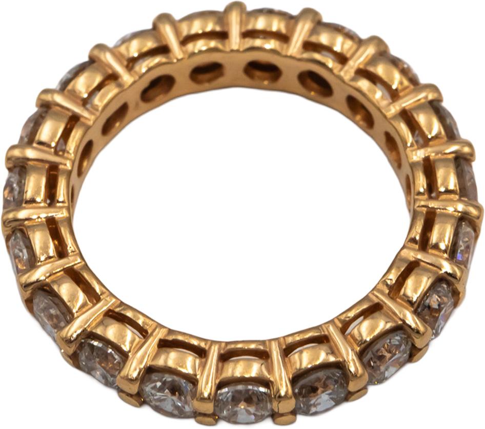 Round Diamond 14k Rose Gold Eternity Band Ring 2.73CT Size 5.25