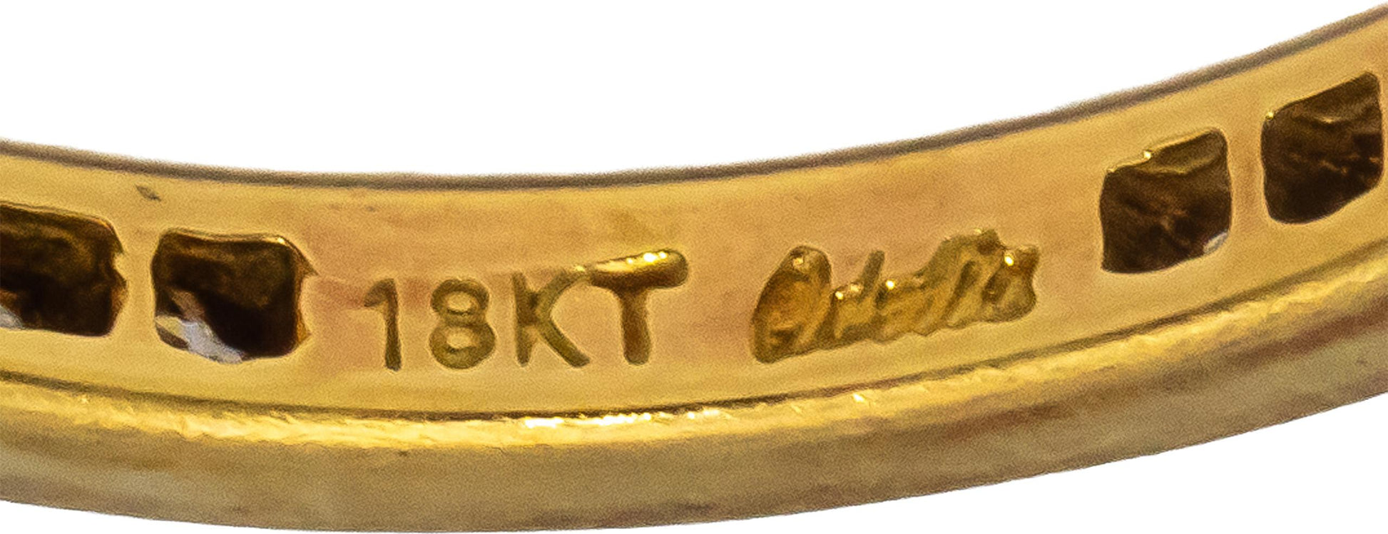 ODELIA 18k Gold Round Channel Set Diamond Eternity Band Ring 0.70CT Size 6.5