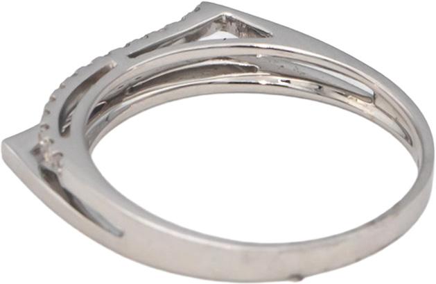 18k White Gold VS Round Diamond Band Ring 0.10CT Size 7
