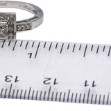 10k White Gold Round Diamond Cocktail Ring 0.25CT Size 8.25