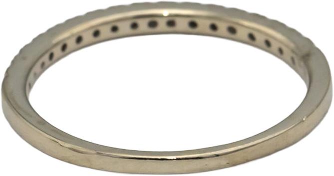 14k White Gold Round Diamond Band Ring 0.25CT Size 8.25