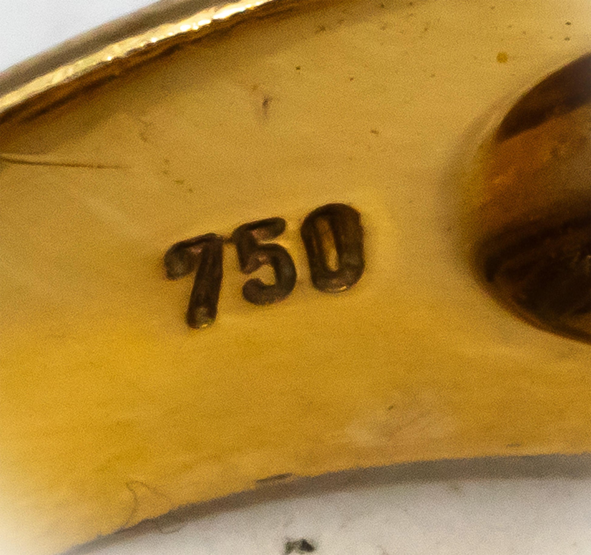 CHOPARD 18k Yellow Gold Happy Diamond Heart Ring 6.5
