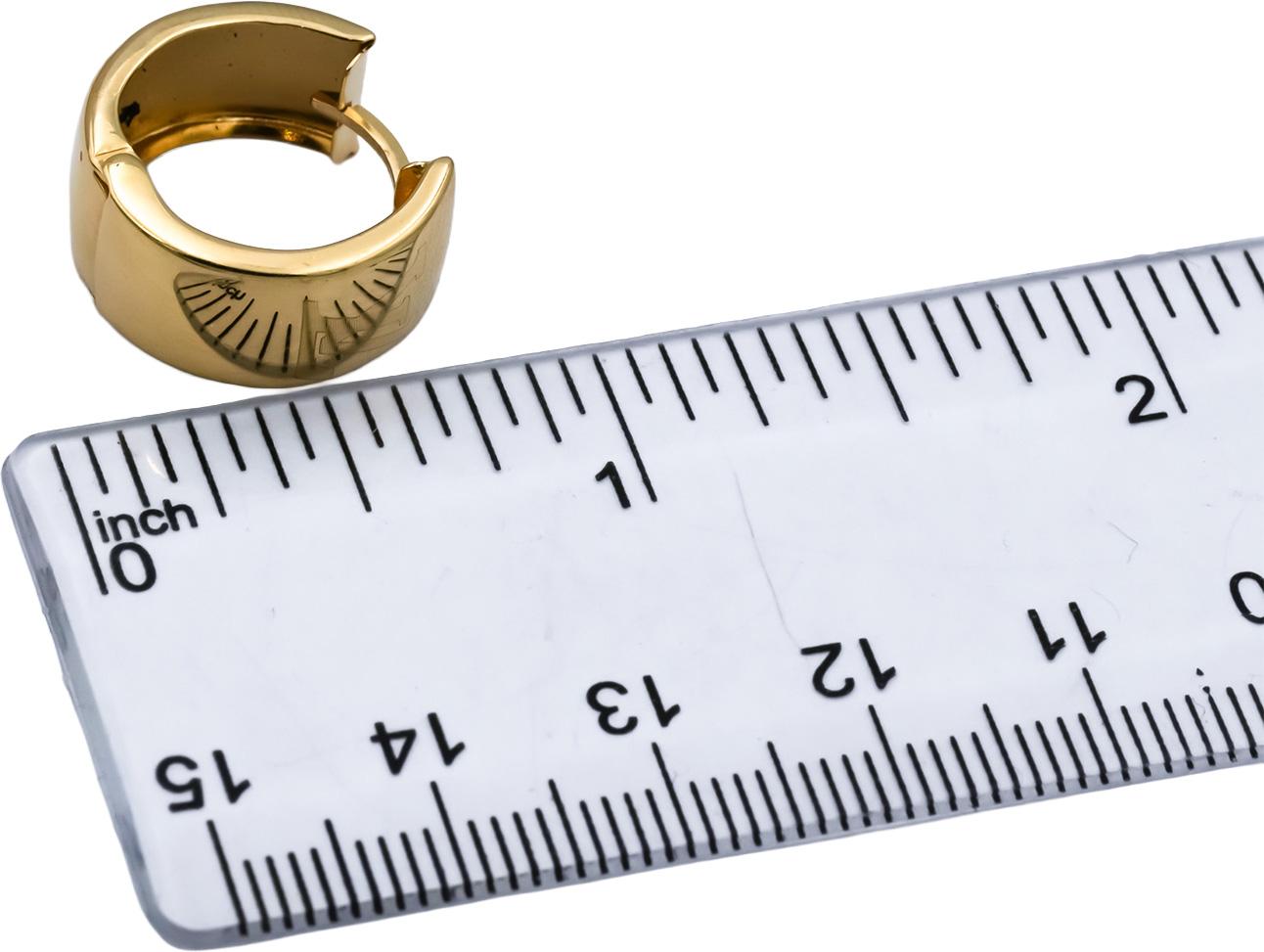 LOUIS VUITTON Designer 18k Yellow Gold Hoop Earrings