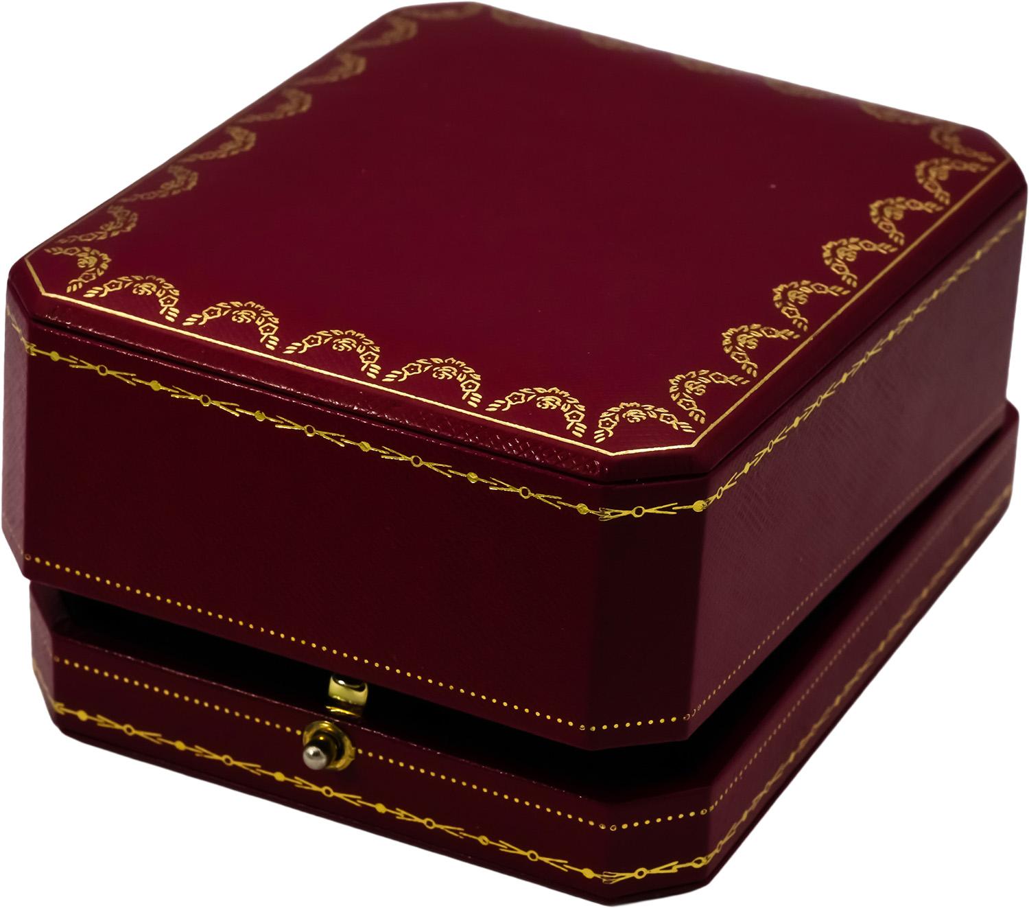 CARTIER 18k Yellow White Rose Gold Trinity Hoop Earrings w/ Box