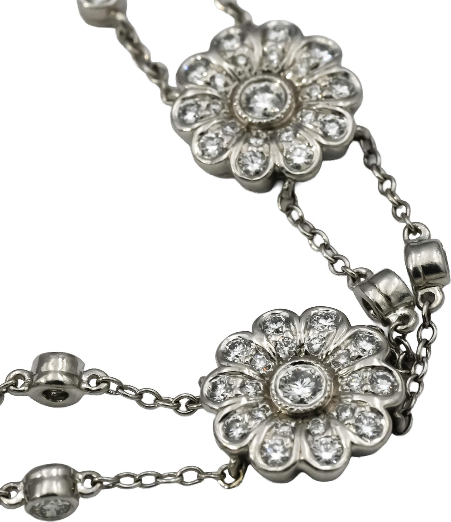 TIFFANY & CO. Platinum VS Round Diamond Rose Collection Bracelet 2.0CT
