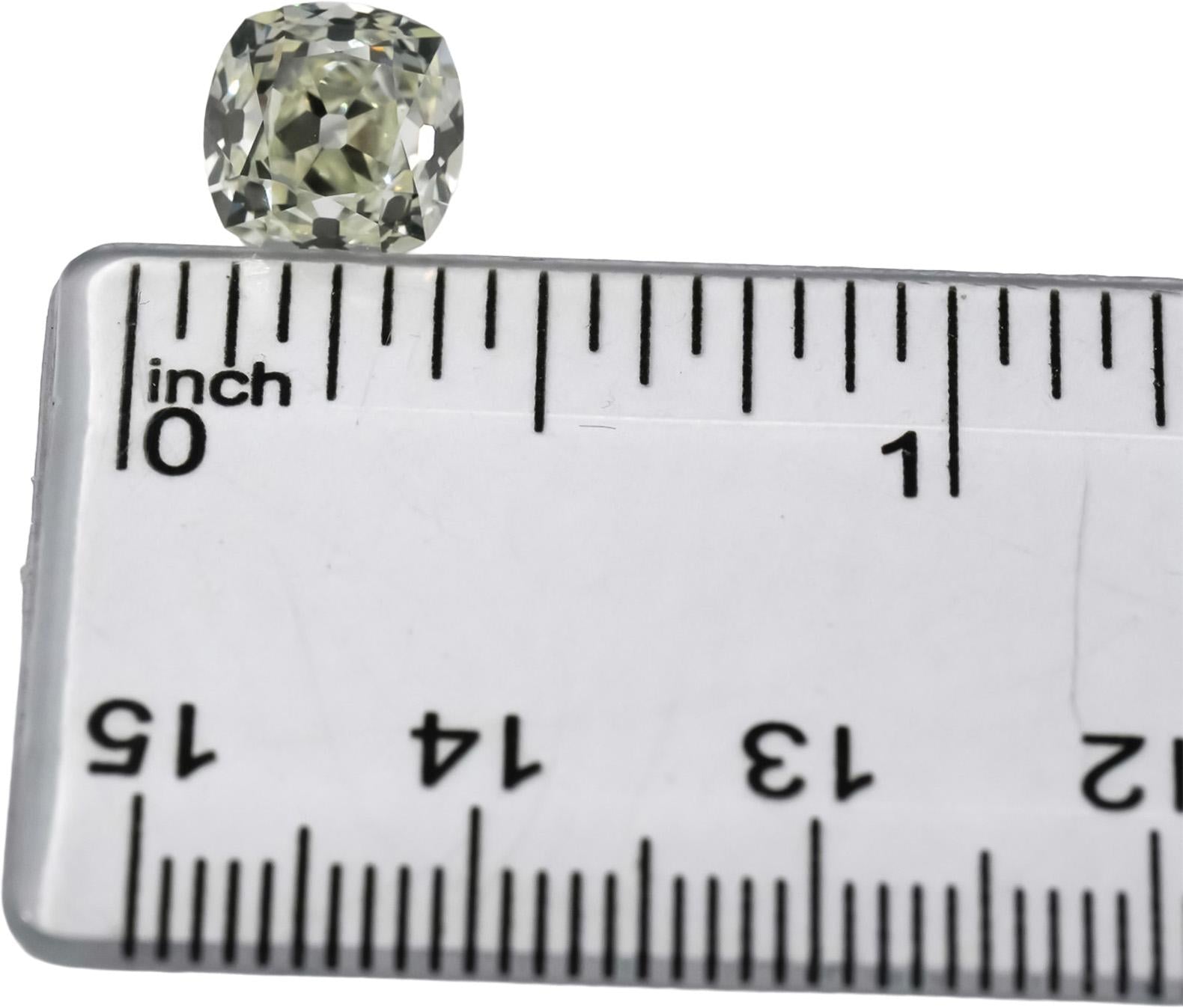 GIA Certified 3.02CT VS2 Clarity K Color Old Mine Cut Diamond Loose Stone