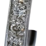 14k White Gold VS Round Diamond Abstract Hoop Earrings 0.70CT