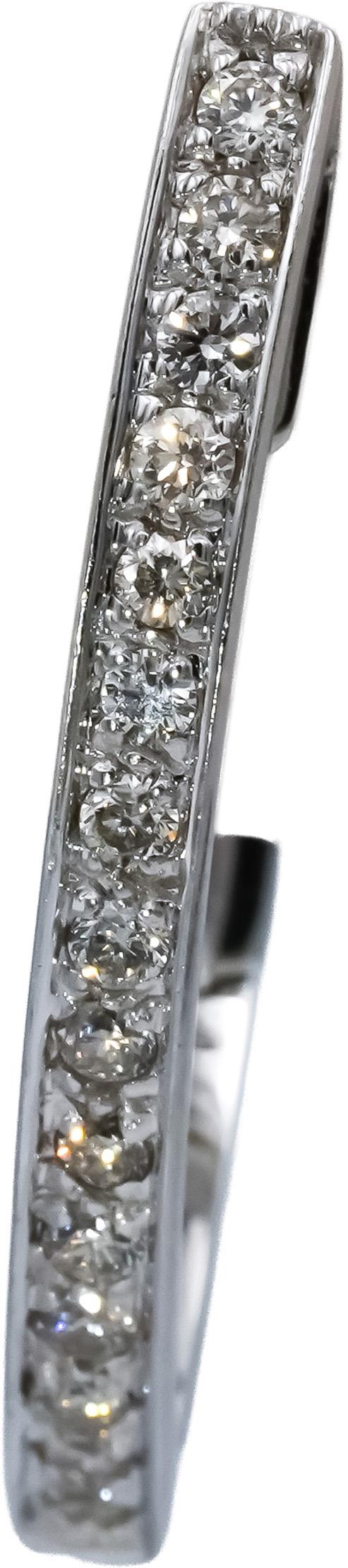 14k White Gold VS Round Diamond Abstract Hoop Earrings 0.70CT