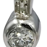14k White Gold VS Round Diamond Drop Dangle Earrings 3.0CT
