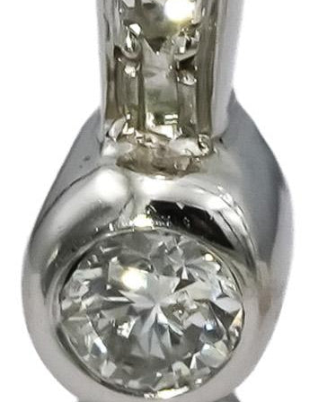 14k White Gold VS Round Diamond Drop Dangle Earrings 3.0CT