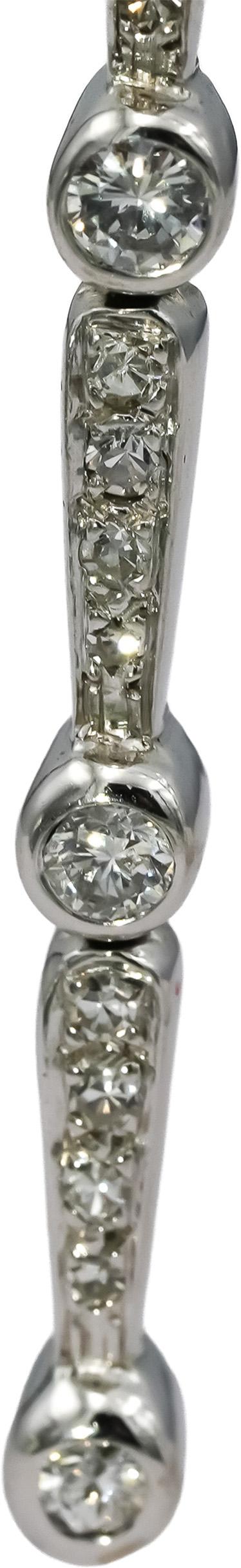 14k White Gold VS Round Diamond Drop Dangle Earrings 3.0CT