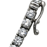 14k White Gold VS Round Lab-Grown Diamond Tennis Necklace 18.32CT
