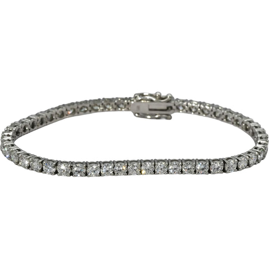 14k White Gold VS Round Lab-Grown Diamond Tennis Bracelet 7.16CT