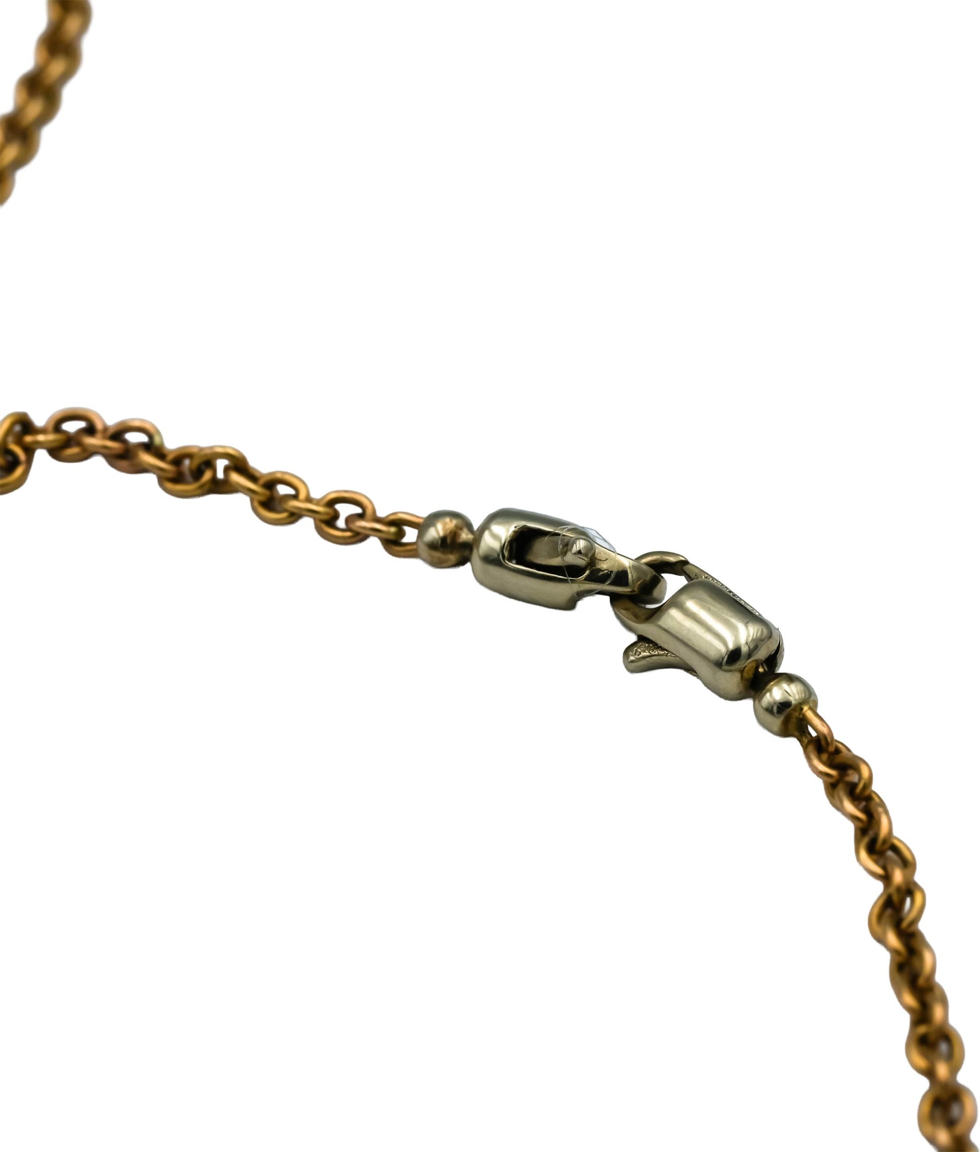 NOUVELLE BAGUE 18k White and Yellow Gold VS Diamond Pendant Necklace 1.50CT