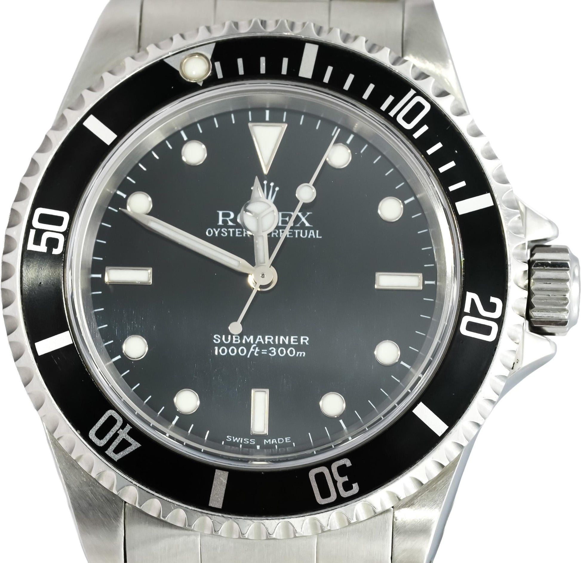 ROLEX Stainless Steel Submariner No Date Black Dial Automatic Watch Ref. 14060M