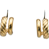 DAVID YURMAN 18k Yellow Gold Mercer Hoop Huggie Earrings 2950 Retail w/ Pouch