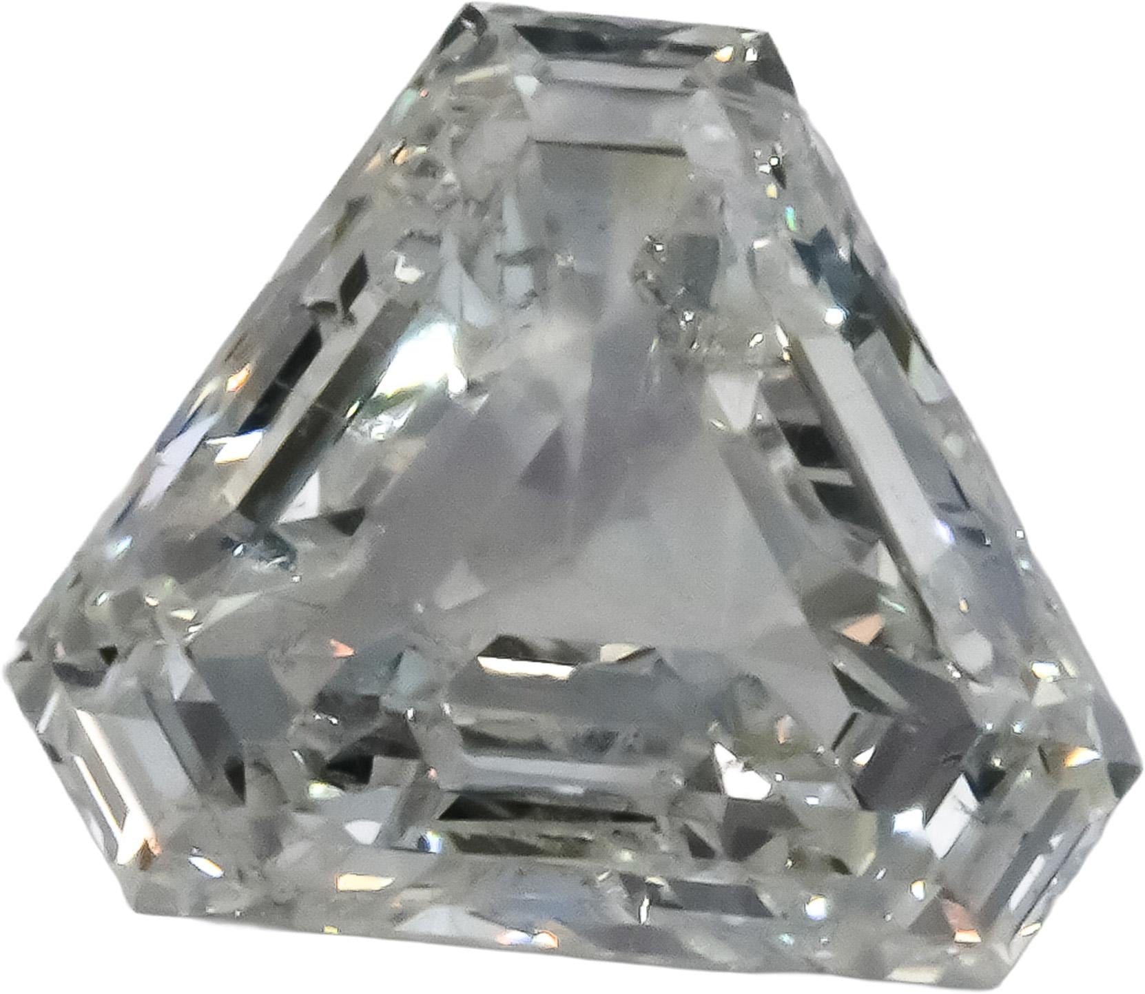 GIA SI2/F Cut Cornered Trillion Step Cut Natural Diamond Loose Stone 2.07CT