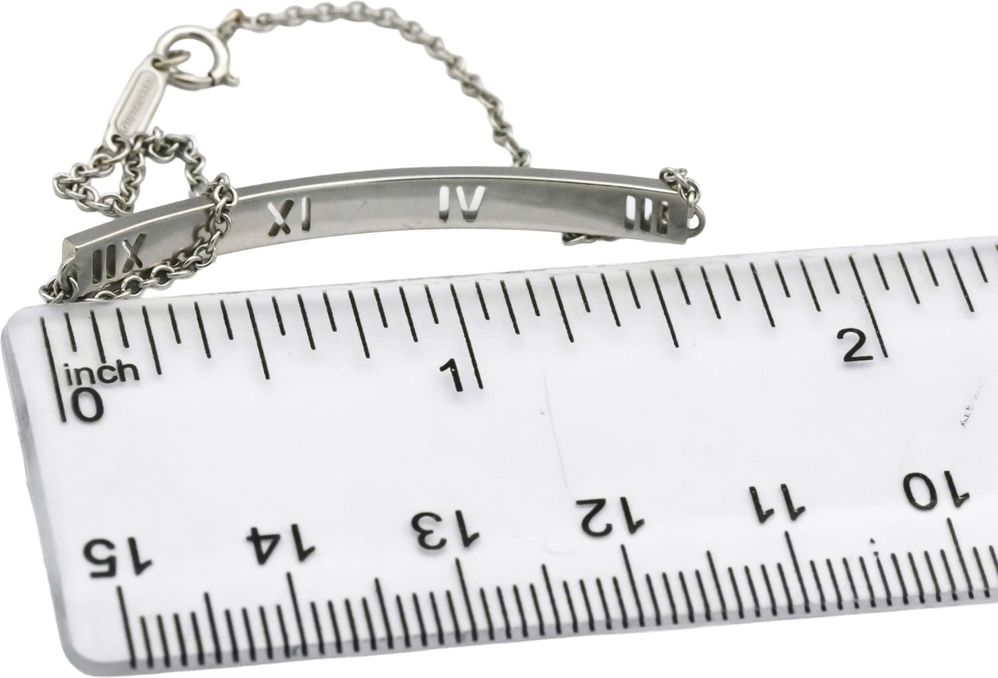 TIFFANY & CO. 18k White Gold Diamond Atlas ID Bracelet
