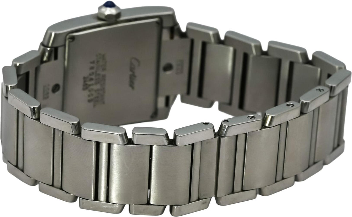 CARTIER Stainless Steel Tank Francaise 25mm Quartz Watch w/ Date Ref 2465