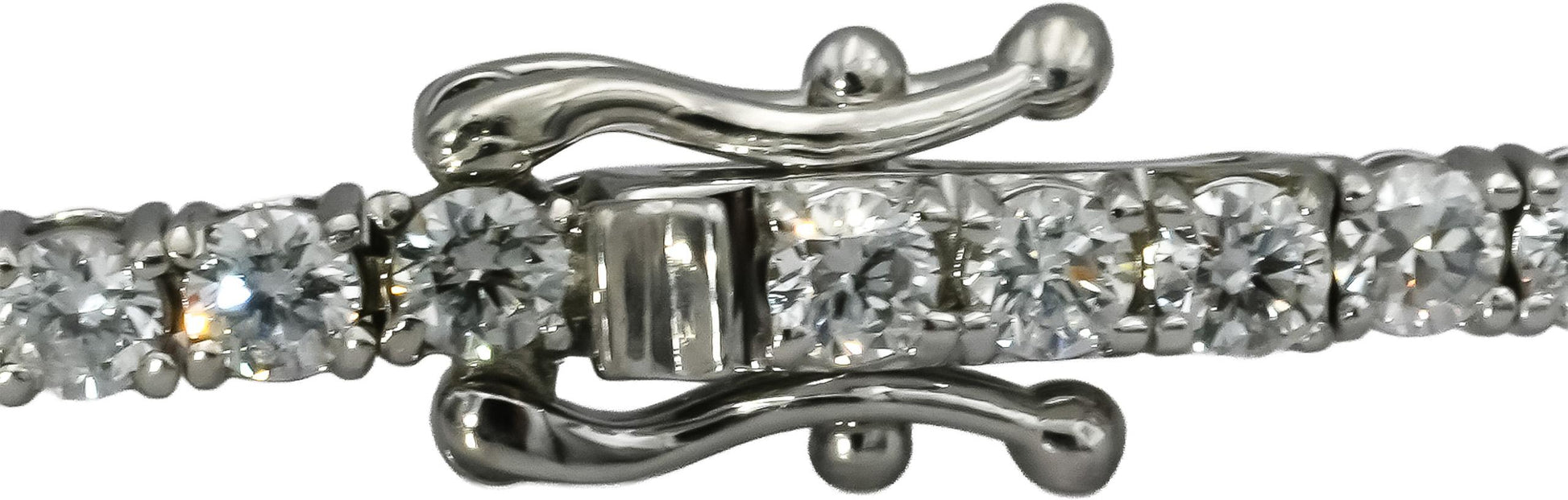 14k White Gold VS Round Diamond Tennis Bracelet 3.23CT