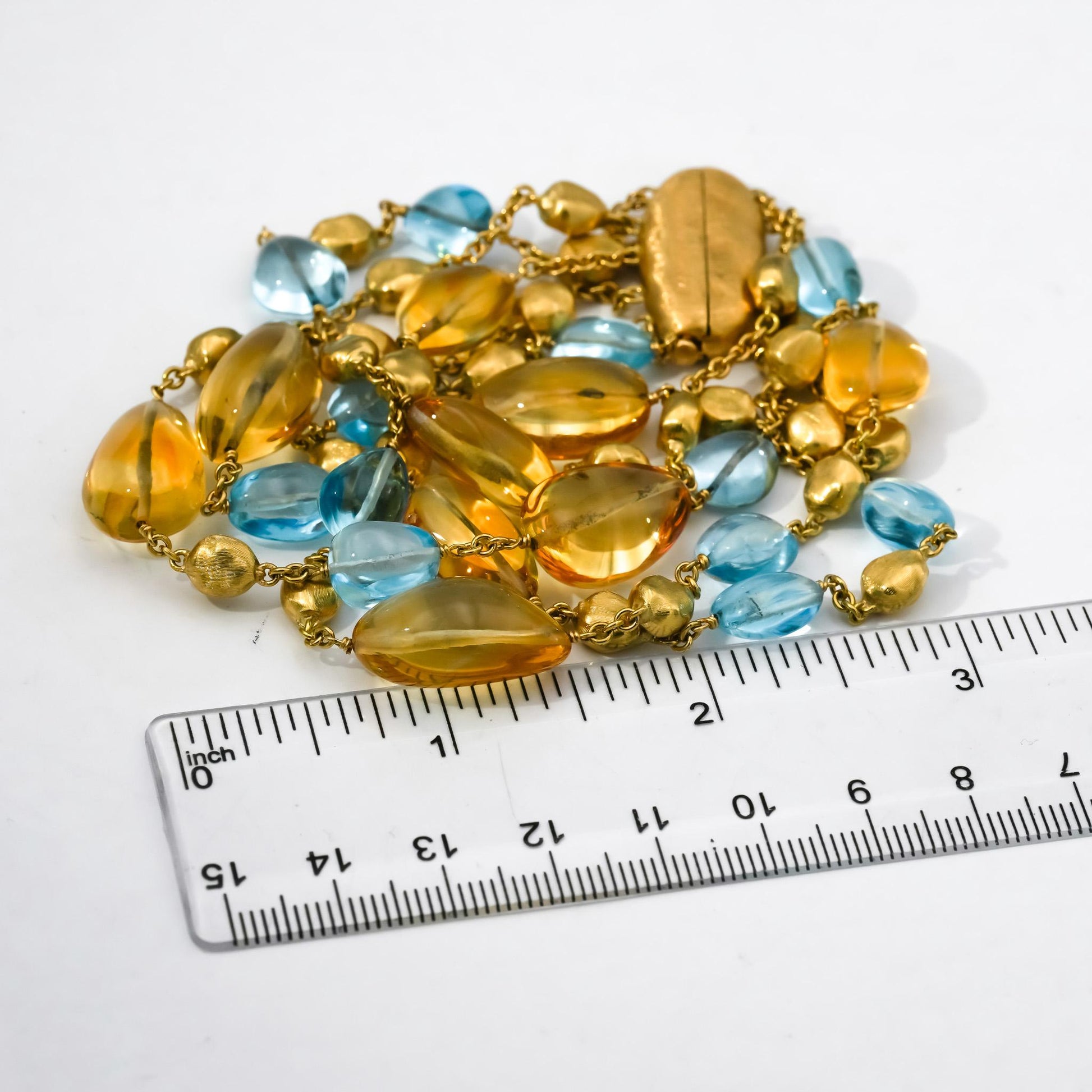 MARCO BICEGO 18k Yellow Gold Confetti Collection Gemstone Five Strand Bracelet