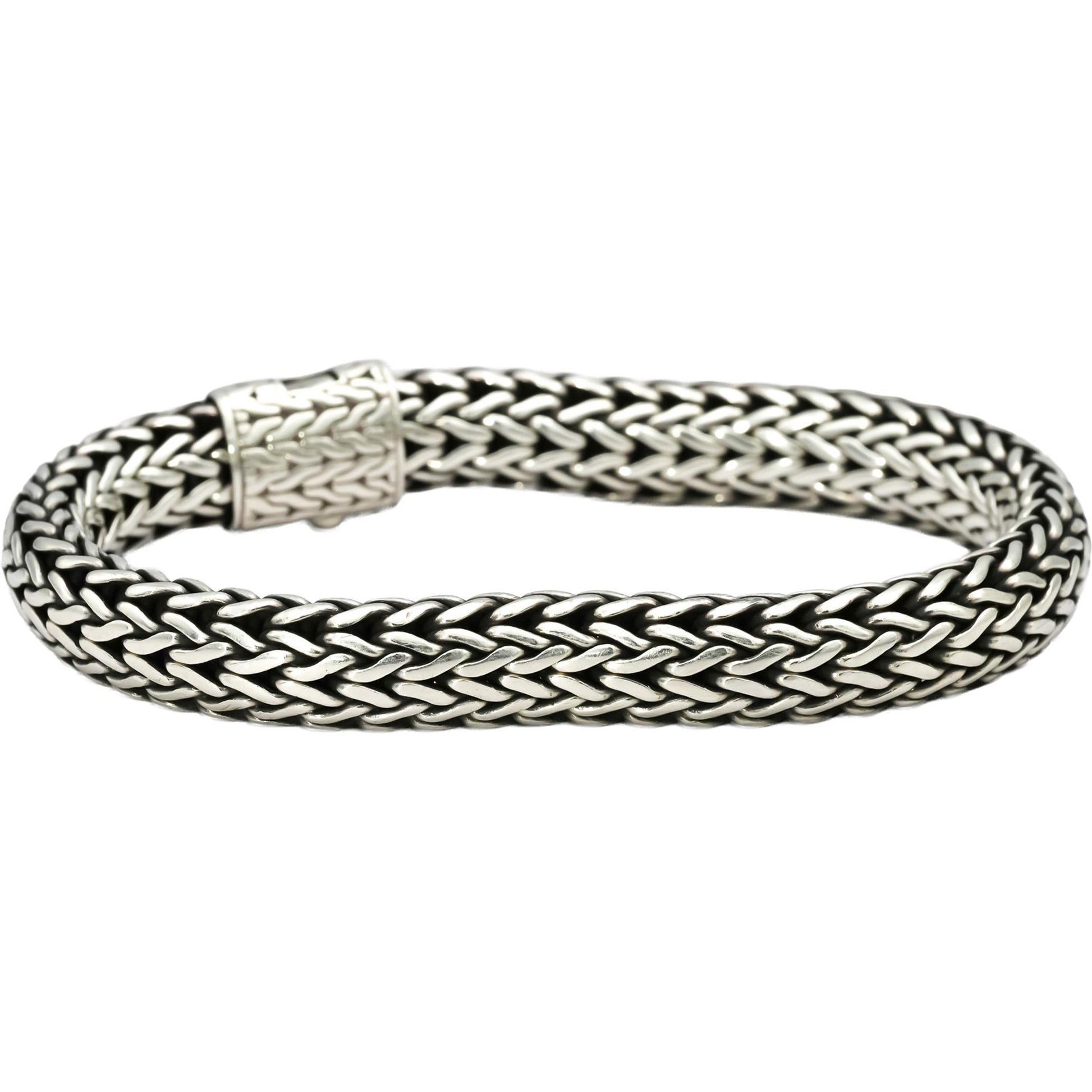 JOHN HARDY Sterling Silver 10.0mm Wide Mesh Bracelet 1395.00 Retail