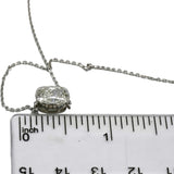 14k White Gold VS Cushion Cut Lab-Grown Diamond Pendant Necklace 1.92CT