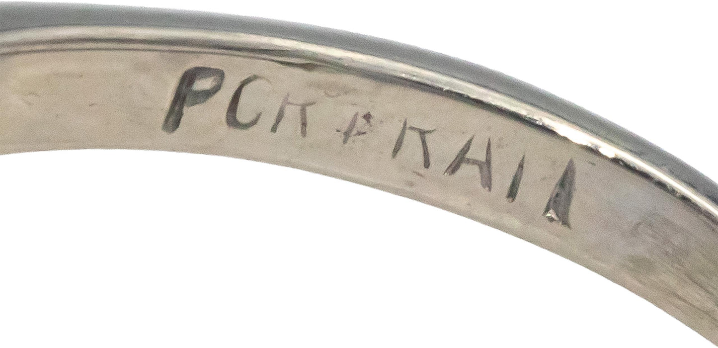 Vintage Antique 14k White Gold 0.63CT Diamond Ring w/ 0.23CT Center Size 8.25