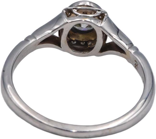 14k White Gold Jewelry 0.40CT Diamond Ring w/ 0.35CT Center Size 6
